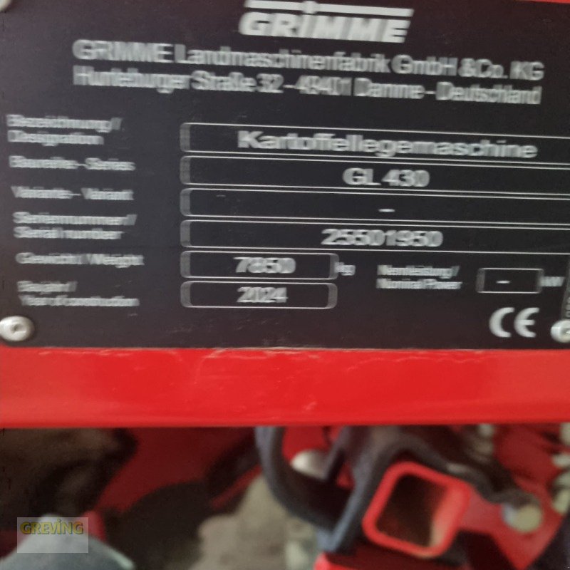 Kartoffellegemaschine от тип Grimme GL 430, Gebrauchtmaschine в Ahaus (Снимка 7)