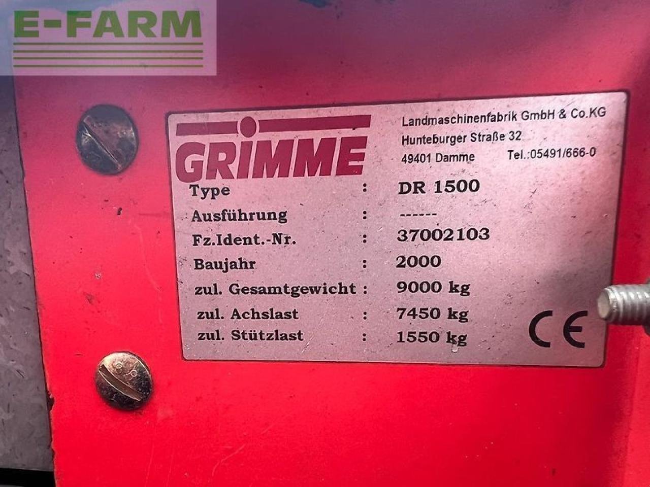 Kartoffelvollernter typu Grimme dr 1500 bunker rooier, Gebrauchtmaschine v ag BROEKLAND (Obrázek 10)