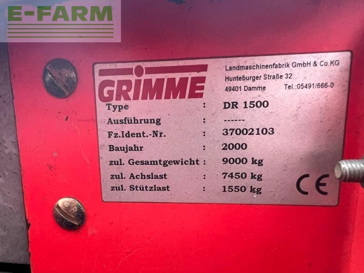 Kartoffelvollernter typu Grimme dr 1500 bunker rooier, Gebrauchtmaschine v ag BROEKLAND (Obrázek 10)