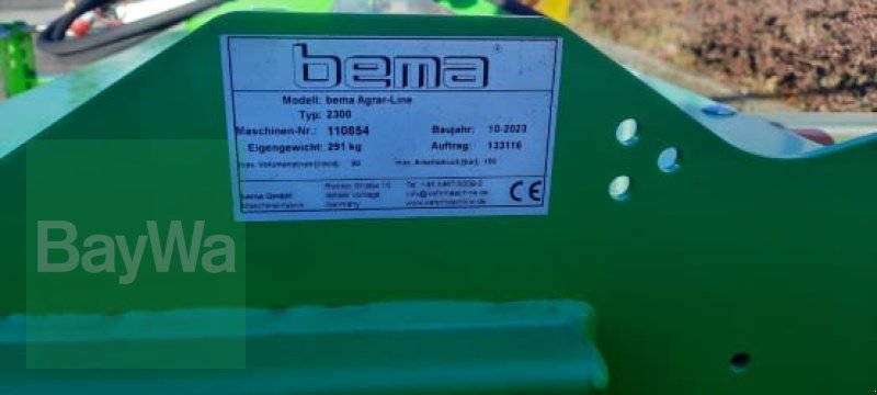 Kehrmaschine van het type Bema AGRAR 2300 BEMA KEHRMASCHINE, Neumaschine in Marktoberdorf (Foto 5)