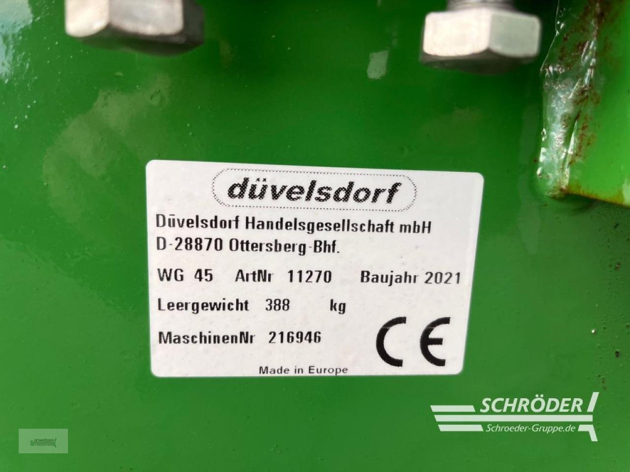 Kehrmaschine des Typs Düvelsdorf DKW 2,70 M 3-PUNKT KEHRMASCHINE, Gebrauchtmaschine in Leizen (Bild 3)
