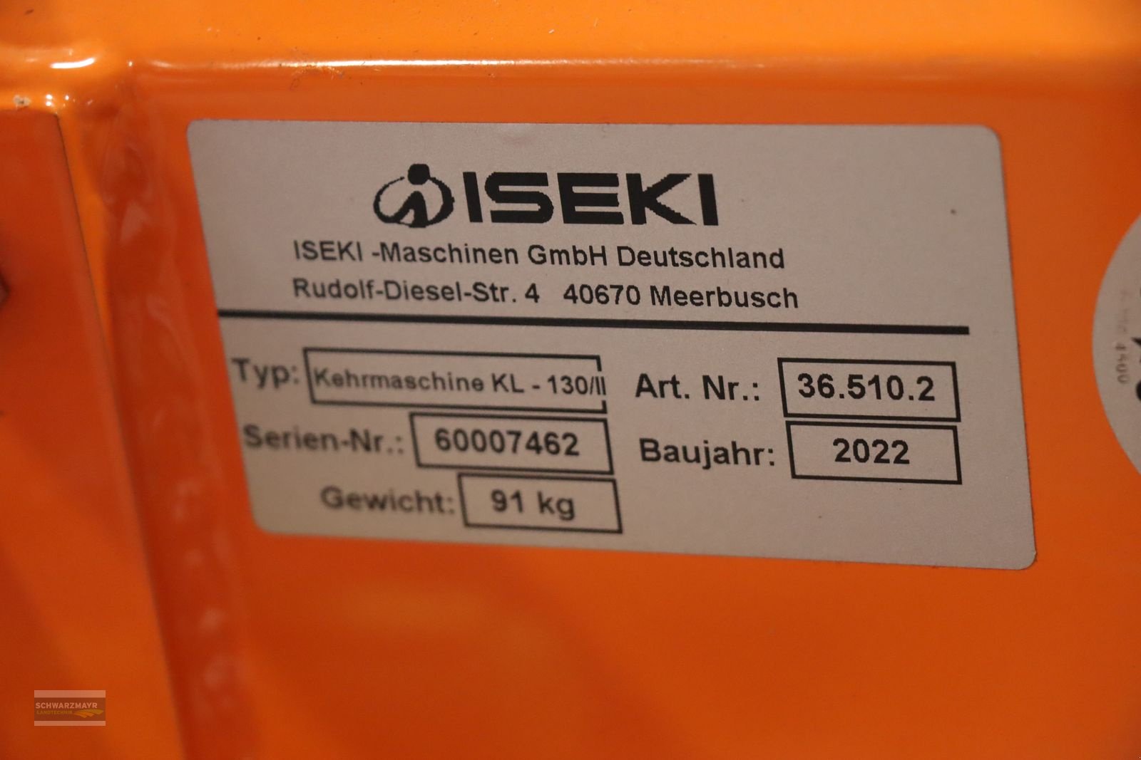 Kehrmaschine des Typs Iseki Frontkehrmaschine KL 130/40, Gebrauchtmaschine in Gampern (Bild 17)