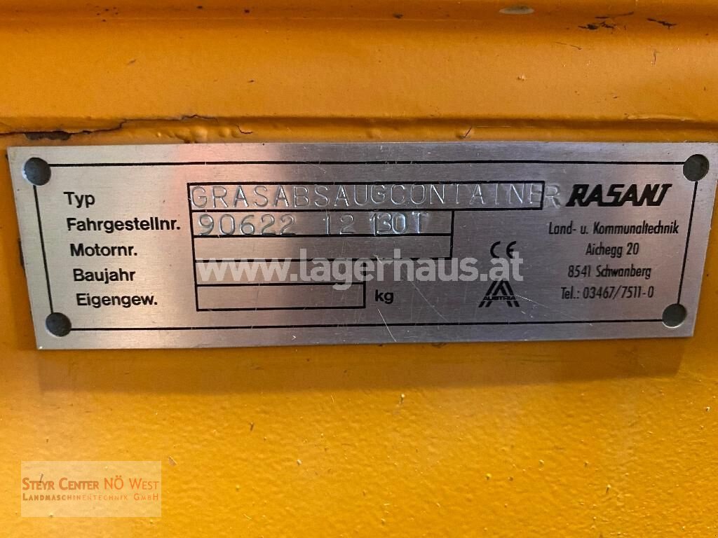 Kehrmaschine a típus Rasant GRASABSAUGCONTAINER, Gebrauchtmaschine ekkor: Purgstall (Kép 2)