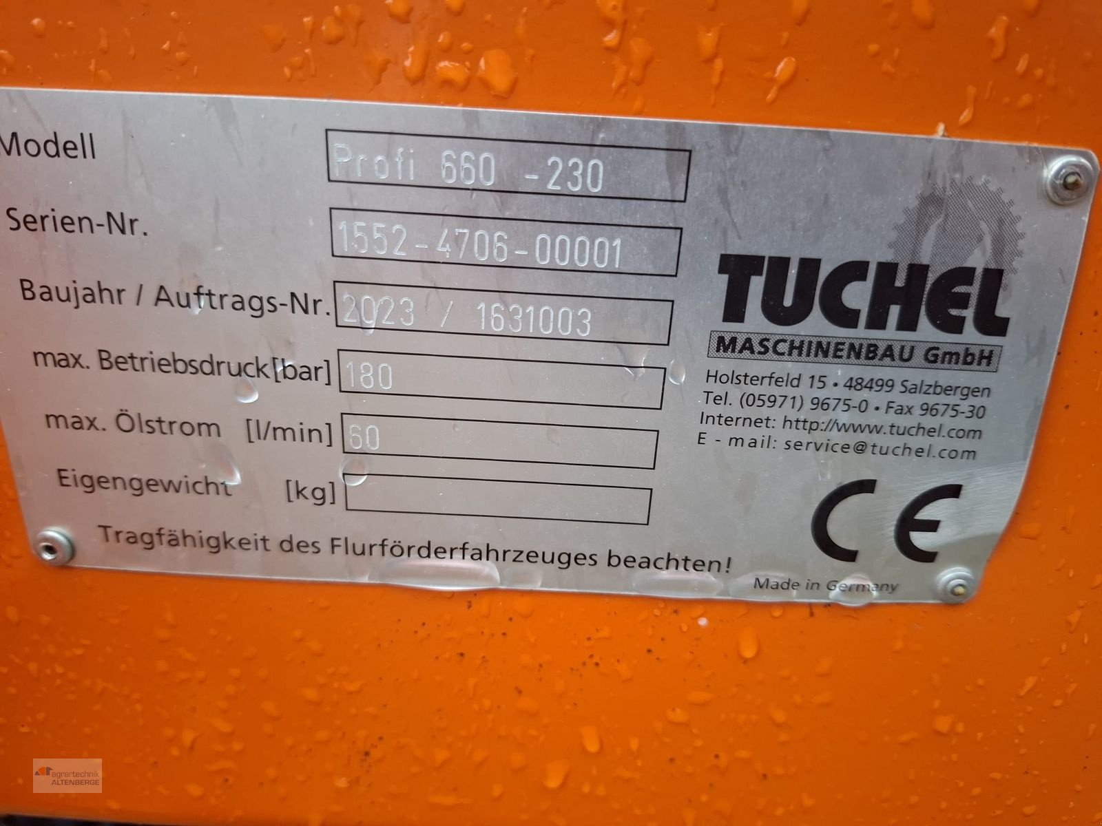 Kehrmaschine typu Tuchel Kehrmaschine Profi 660 - 230, Gebrauchtmaschine v Altenberge (Obrázek 5)