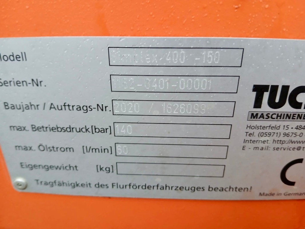 Kehrmaschine от тип Tuchel Simplex 400-150 mit Wassertank, Gebrauchtmaschine в Liebenwalde (Снимка 2)