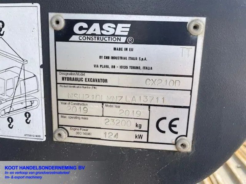 Kettenbagger типа Case CX 210D GPS-Kantelstuk-Overdruk-TOP!!, Gebrauchtmaschine в Nieuwerkerk aan den IJssel (Фотография 11)
