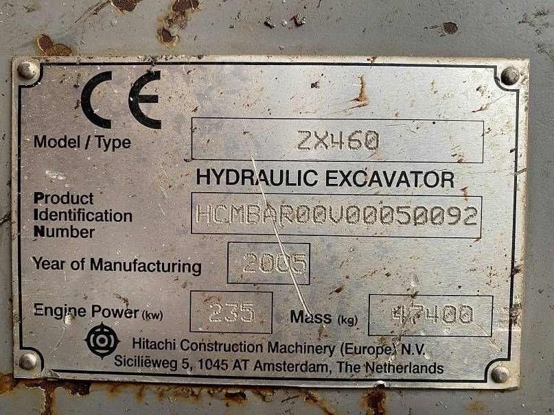 Kettenbagger типа Hitachi Zaxis 460, Gebrauchtmaschine в Roosendaal (Фотография 8)