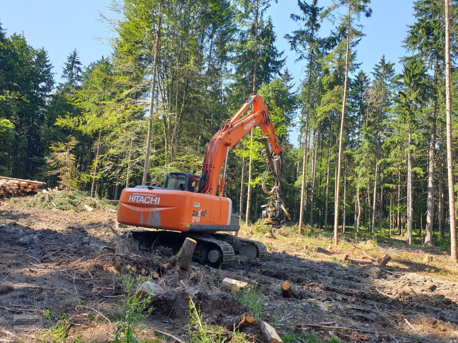 Kettenbagger des Typs Hitachi ZX 210-3 mit Kesla 25 RH, Gebrauchtmaschine in Deutsch - Goritz (Bild 5)