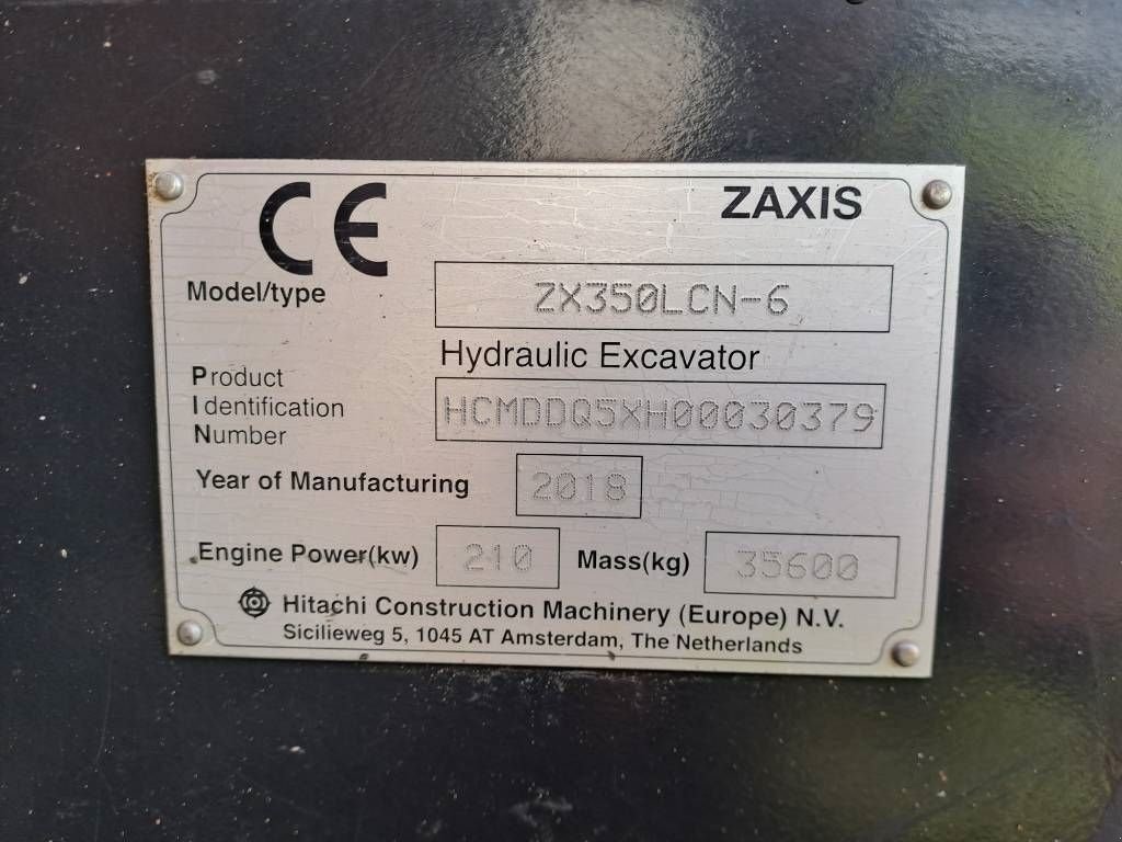 Kettenbagger typu Hitachi ZX 350 LC N-6, Gebrauchtmaschine v Stabroek (Obrázok 9)