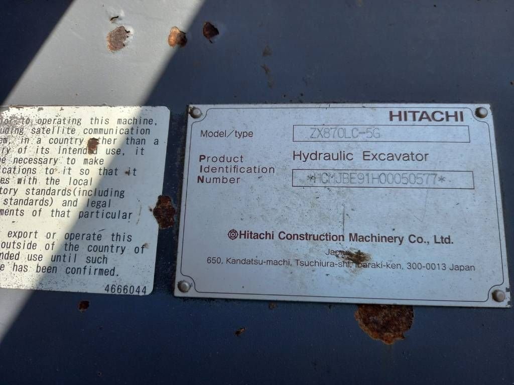 Kettenbagger des Typs Hitachi ZX 870-5G (MediumReach 14m - Abu Dhabi ), Gebrauchtmaschine in Stabroek (Bild 11)