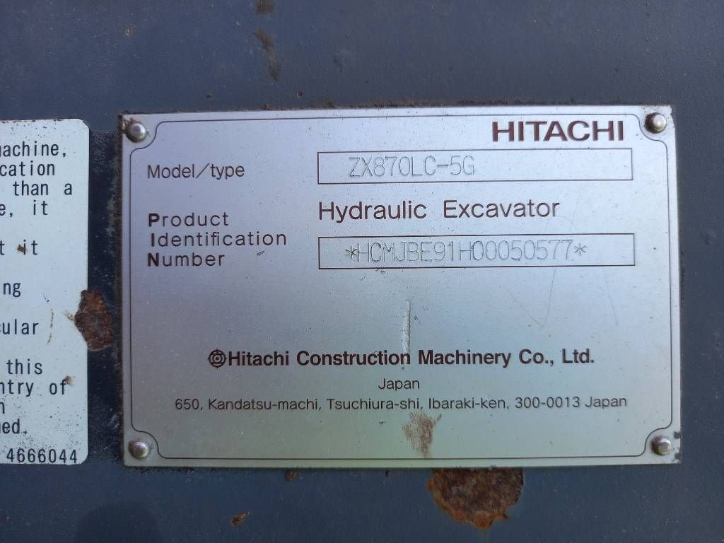Kettenbagger des Typs Hitachi ZX870-5G (MediumReach 14m - Abu Dhabi ), Gebrauchtmaschine in Stabroek (Bild 10)