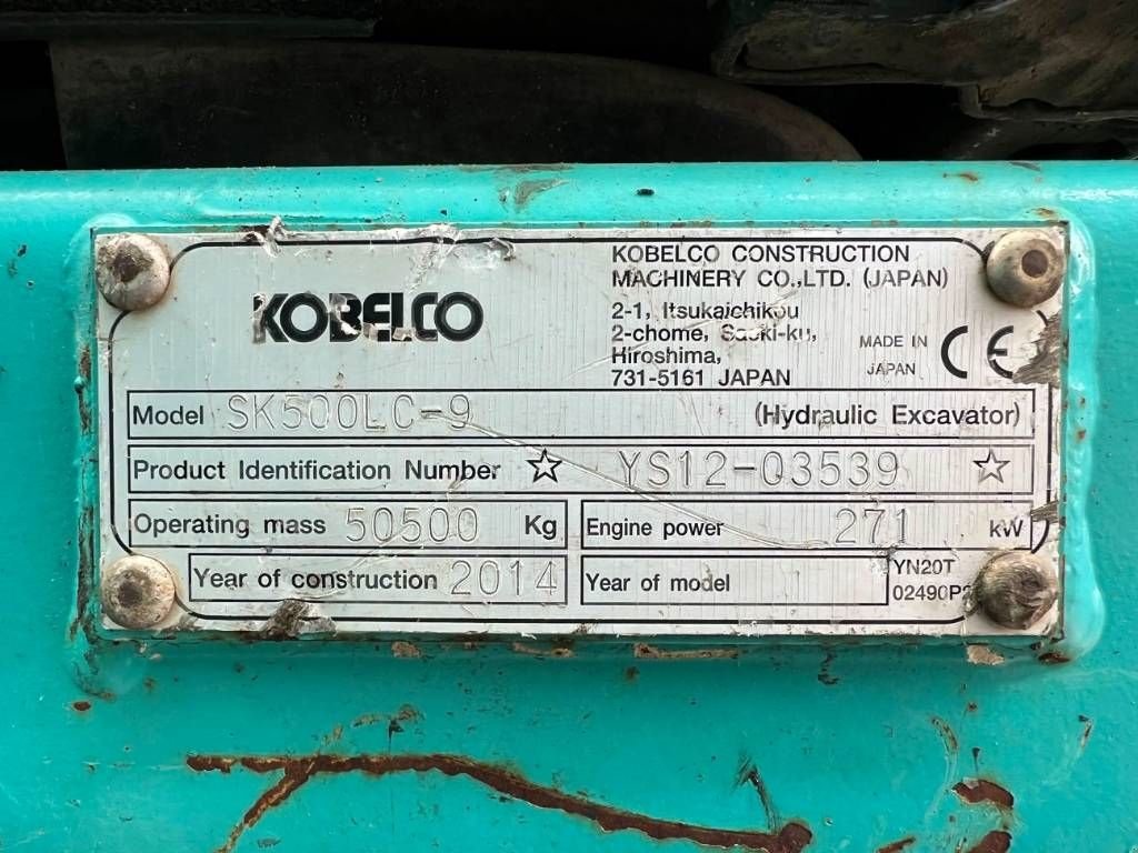 Kettenbagger tipa Kobelco SK500LC-9, Gebrauchtmaschine u Venlo (Slika 7)