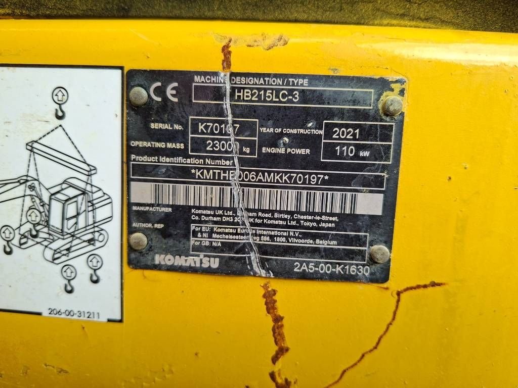 Kettenbagger typu Komatsu HB 215 LC-3, Gebrauchtmaschine v Stabroek (Obrázek 7)