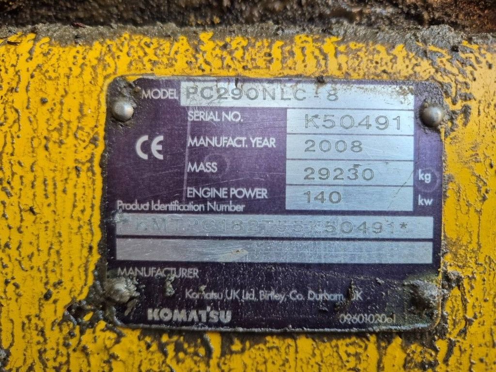 Kettenbagger typu Komatsu PC290NLC-8, Gebrauchtmaschine w Antwerpen (Zdjęcie 5)