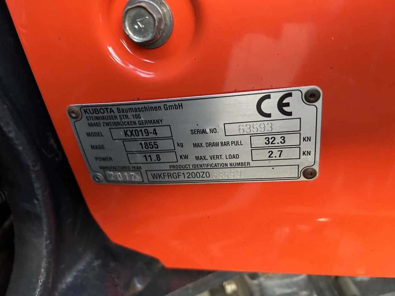 Kettenbagger typu Kubota KX019-4, Gebrauchtmaschine v Ederveen (Obrázek 9)