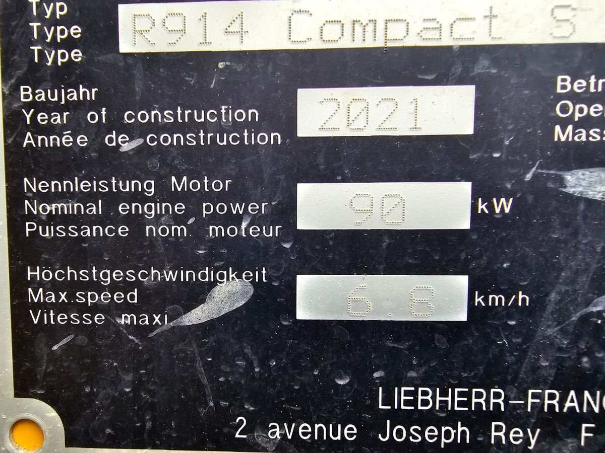 Kettenbagger tip Liebherr R914 Compact S, Gebrauchtmaschine in Gabersdorf (Poză 18)