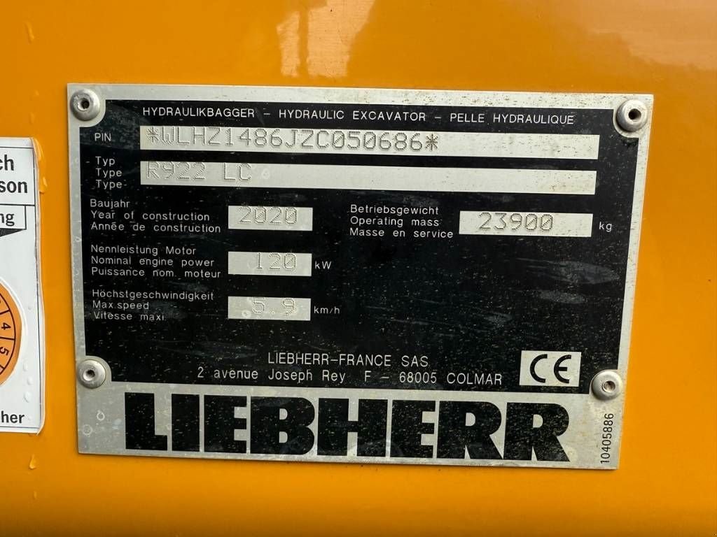 Kettenbagger des Typs Liebherr R922 LC, Gebrauchtmaschine in Wommels (Bild 10)