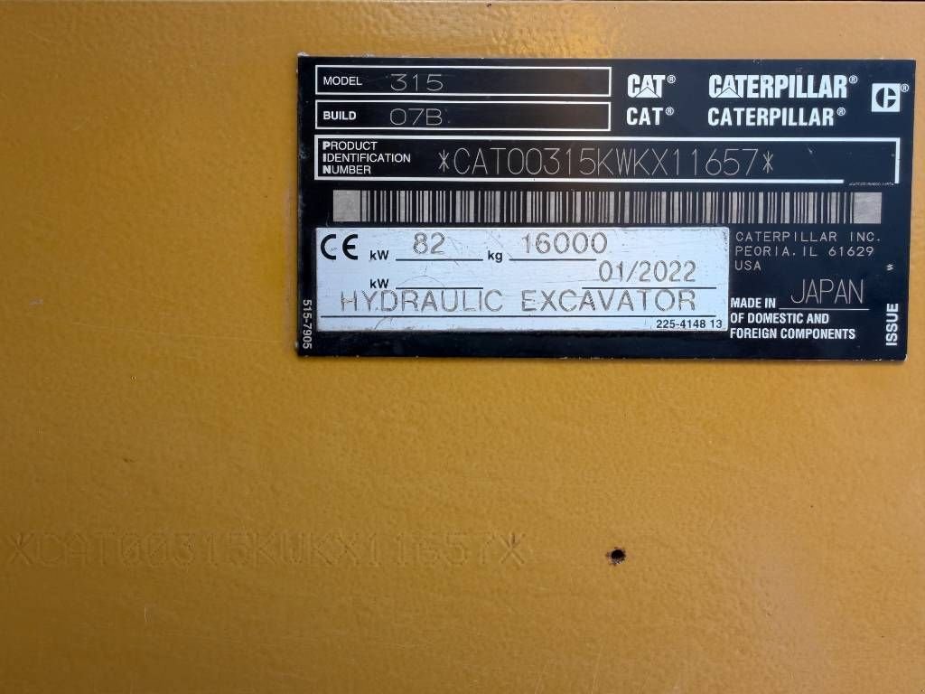 Kettenbagger του τύπου Sonstige Cat 315 07B, Gebrauchtmaschine σε Venlo (Φωτογραφία 9)