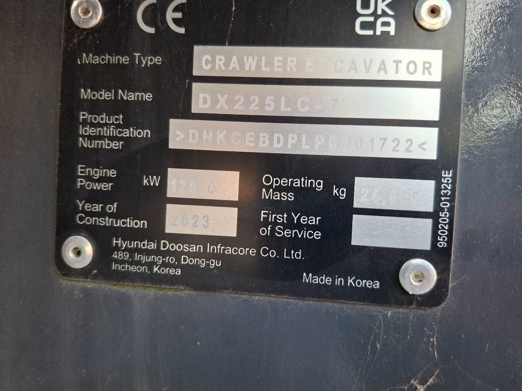 Kettenbagger van het type Sonstige Develon DX225LC-7, Gebrauchtmaschine in Stabroek (Foto 5)