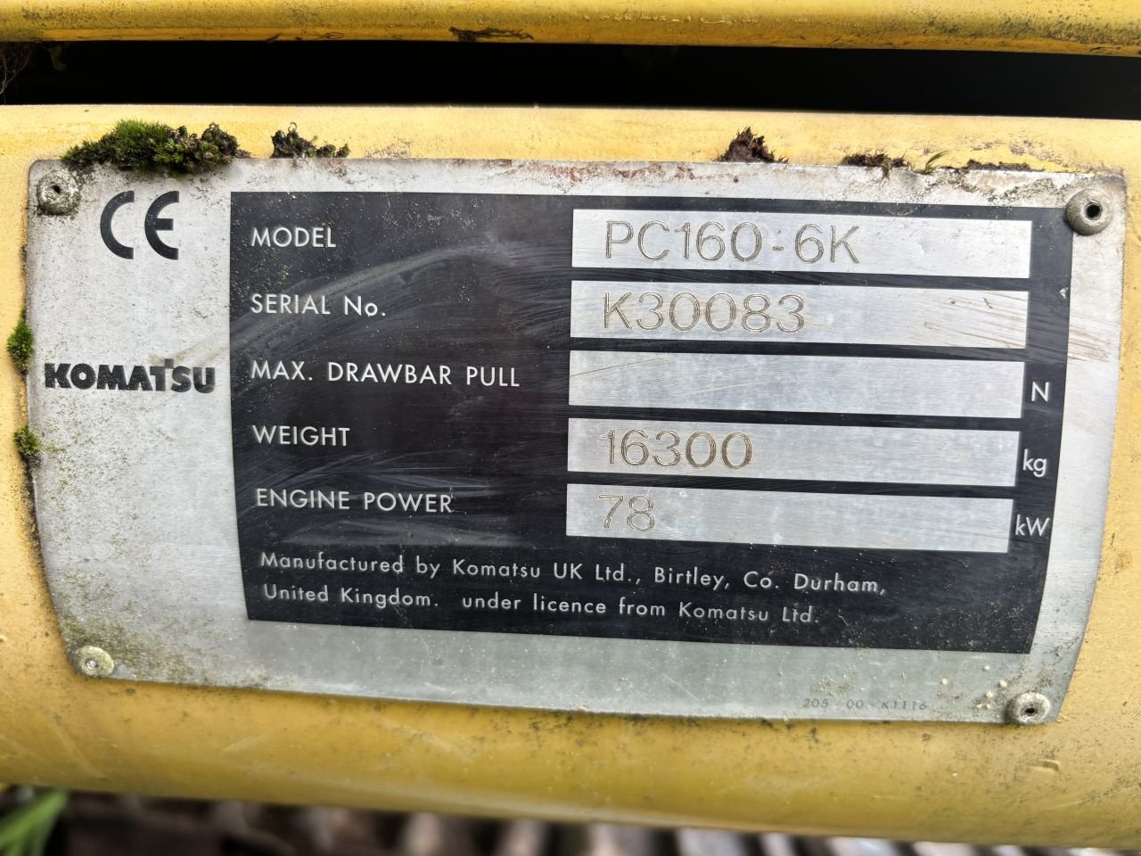 Kettenbagger typu Sonstige Komatsu PC 160-6k 2002, Gebrauchtmaschine v Vlierden (Obrázok 11)