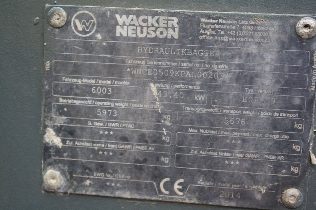 Kettenbagger типа Sonstige Neuson 6003, Gebrauchtmaschine в Antwerpen (Фотография 4)