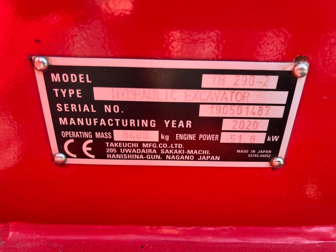 Kettenbagger des Typs Takeuchi TB 290-2 stage V, Gebrauchtmaschine in Nijelamer (Bild 5)