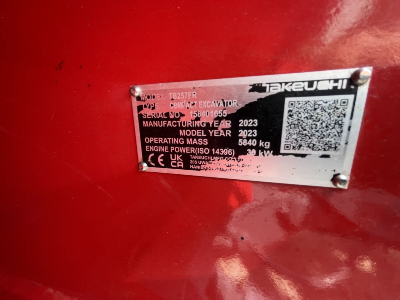 Kettenbagger typu Takeuchi TB257fr, Gebrauchtmaschine v Herwijnen (Obrázek 11)