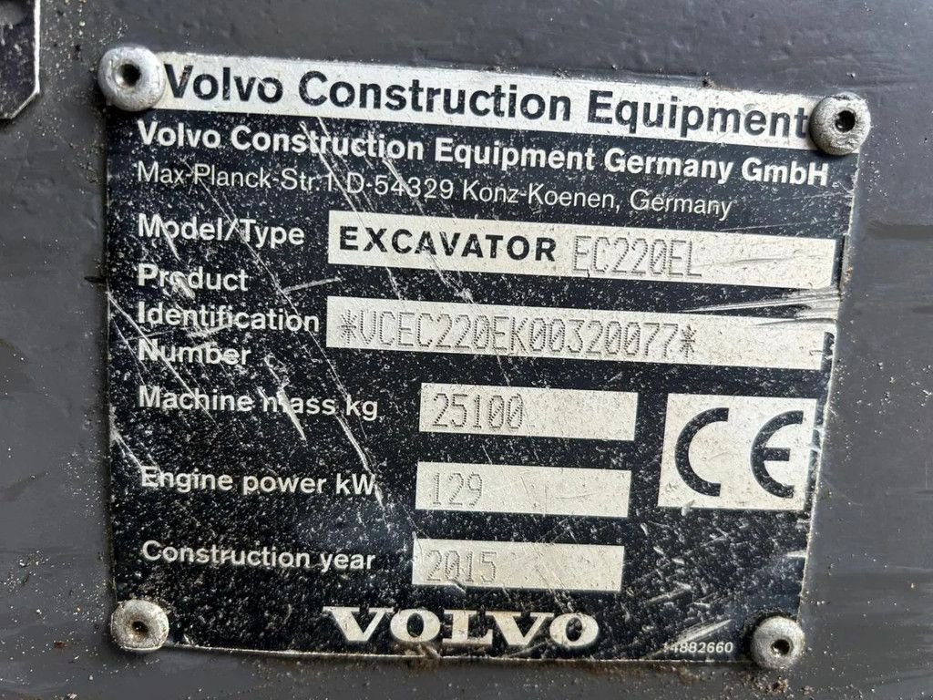 Kettenbagger des Typs Volvo EC 220 EL Rupskraan Graafmachine DUTCH EXCAVATOR, Gebrauchtmaschine in Ruinerwold (Bild 10)