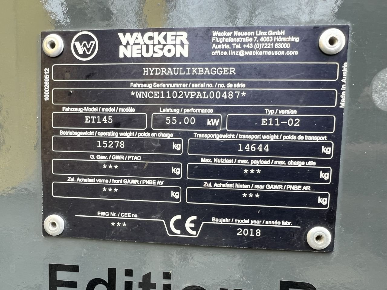 Kettenbagger типа Wacker Neuson et145, Gebrauchtmaschine в Putten (Фотография 10)