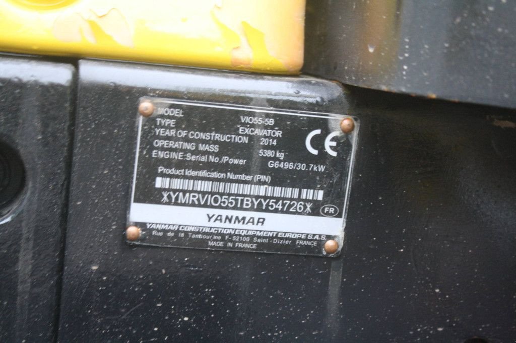 Kettenbagger typu Yanmar VIO55-5B, Gebrauchtmaschine v Antwerpen (Obrázok 8)