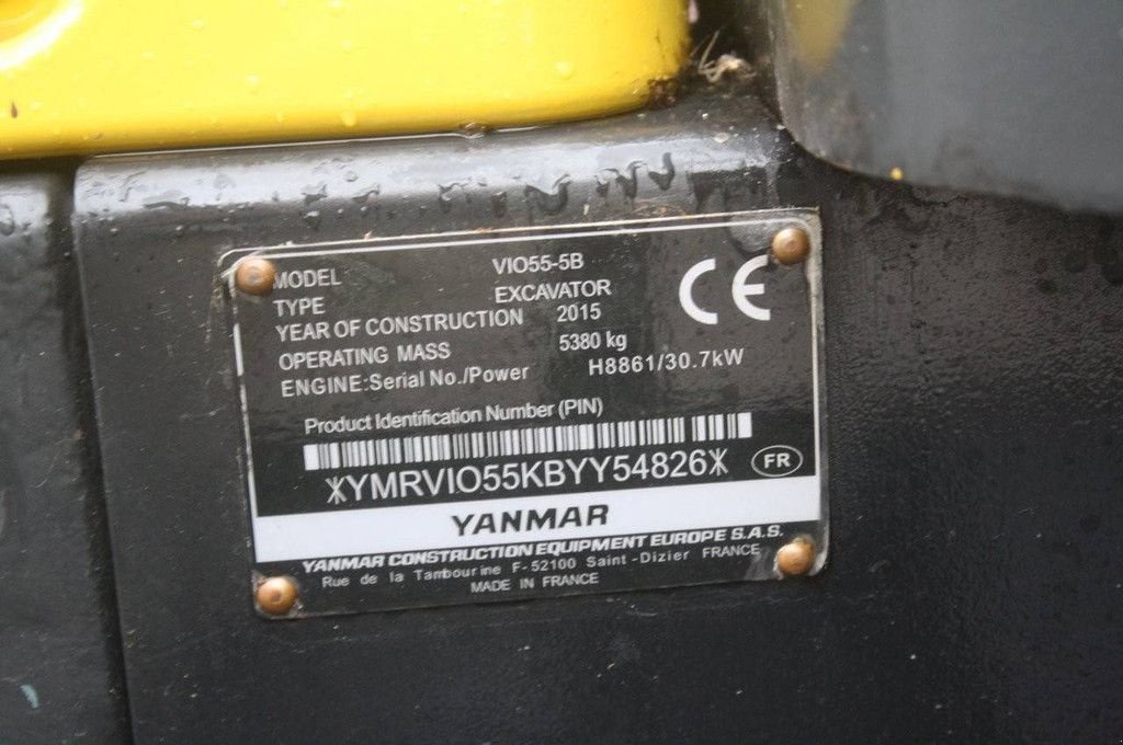 Kettenbagger of the type Yanmar ViO55-5B, Gebrauchtmaschine in Antwerpen (Picture 8)