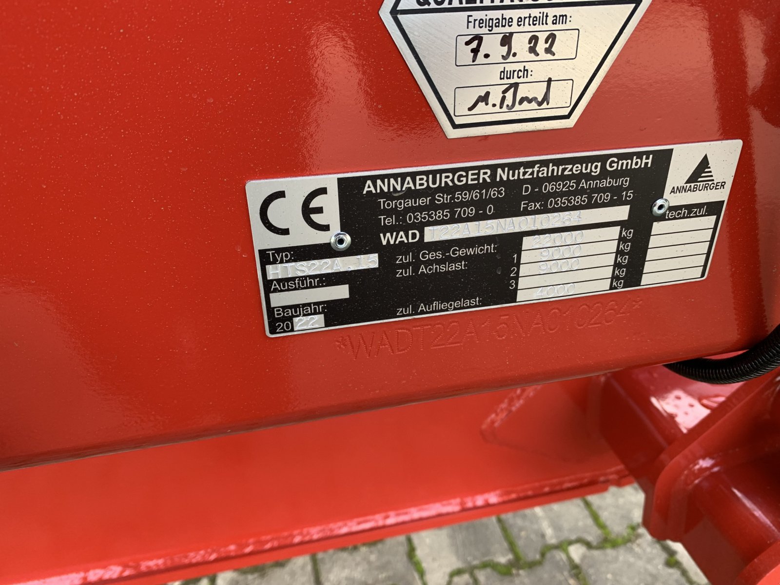 Kipper tip Annaburger HTS 22A.15 HardLiner, Vorführmaschine in Wittingen (Poză 3)