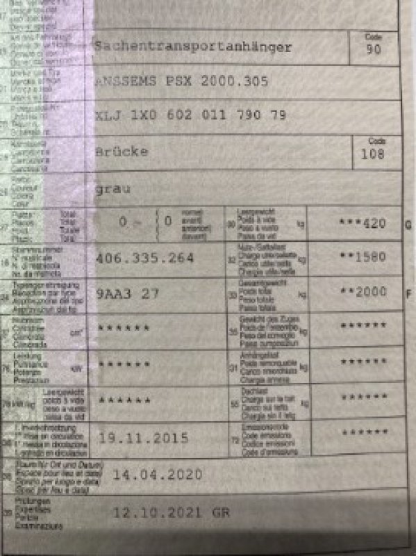Kipper типа Anssems PSX 2000.305, Gebrauchtmaschine в Landquart (Фотография 7)