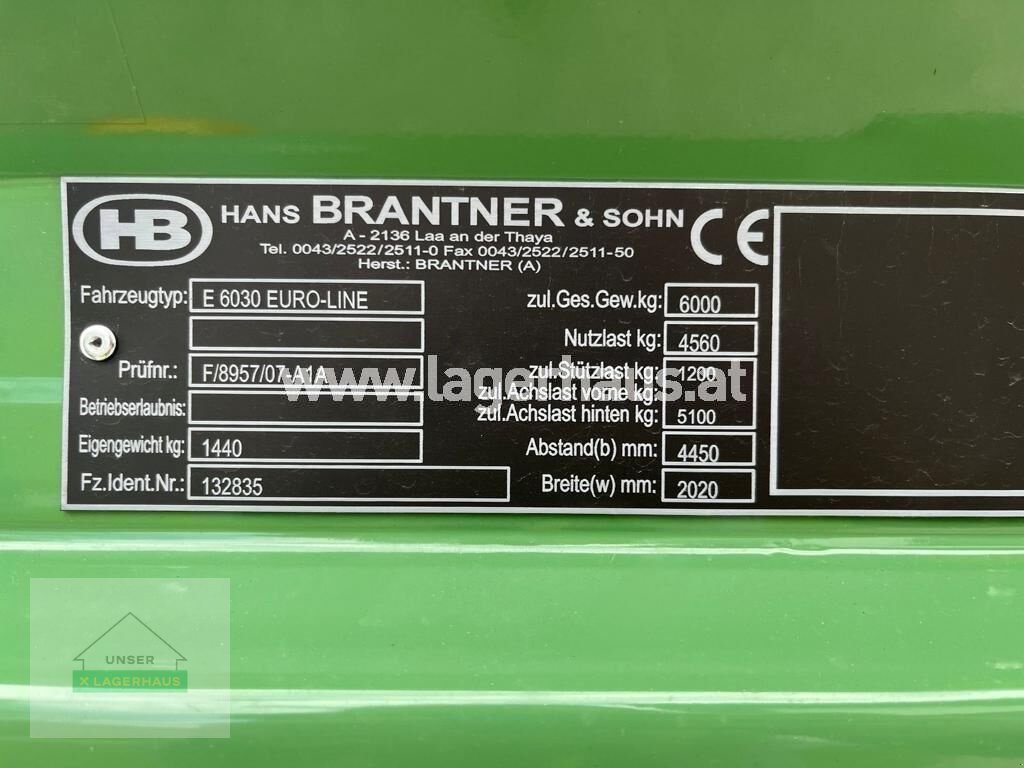 Kipper tip Brantner E 6030 EURO LINE, Neumaschine in Schlitters (Poză 2)