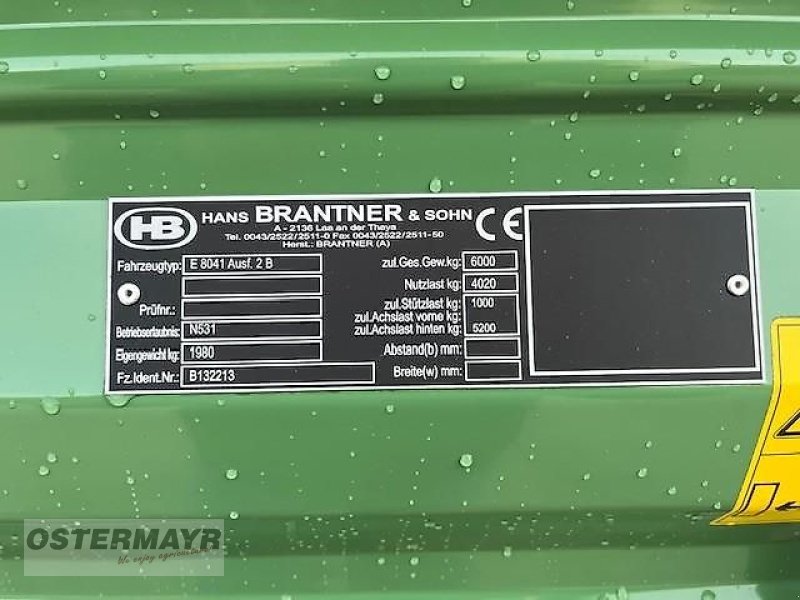 Kipper типа Brantner E 6040 Einachskipper, Gebrauchtmaschine в Rohr i .NB (Фотография 4)