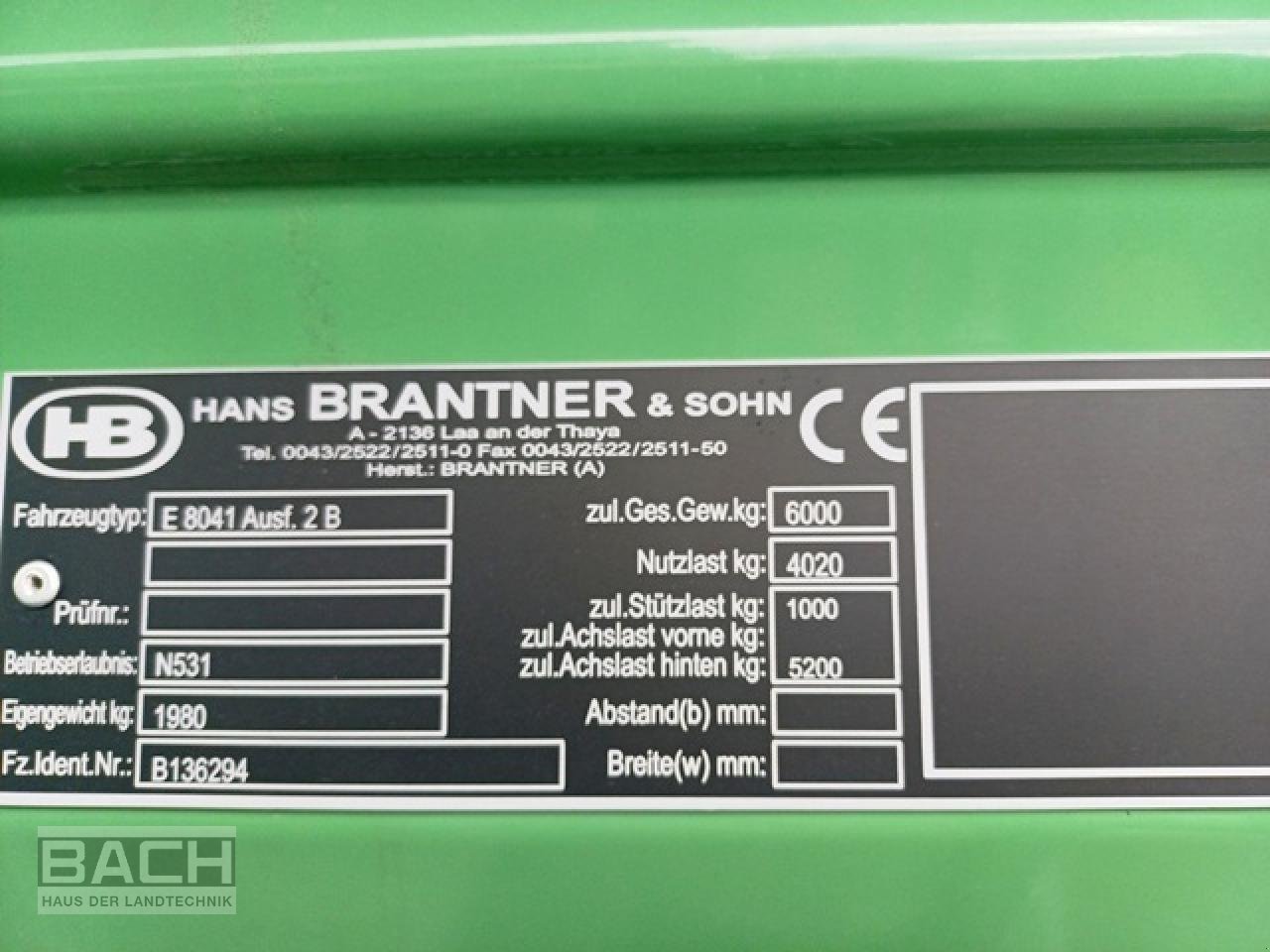 Kipper от тип Brantner E 6040, Neumaschine в Boxberg-Seehof (Снимка 5)