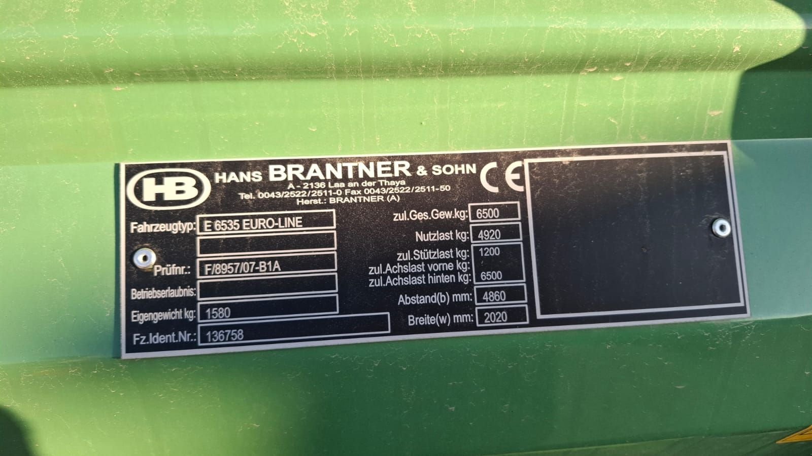 Kipper van het type Brantner E 6535 Euro - Line, Neumaschine in Gundertshausen (Foto 8)