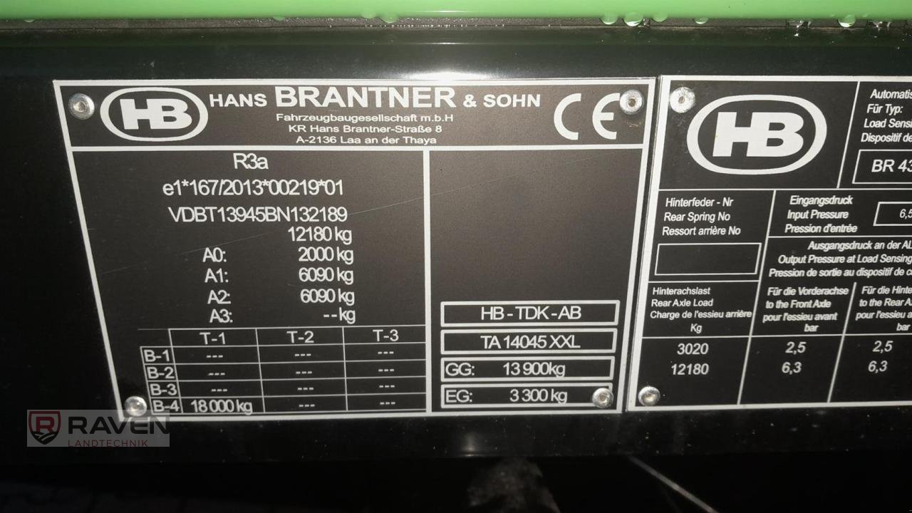 Kipper des Typs Brantner TA 14045 XXL AKTION, Neumaschine in Sulingen (Bild 9)