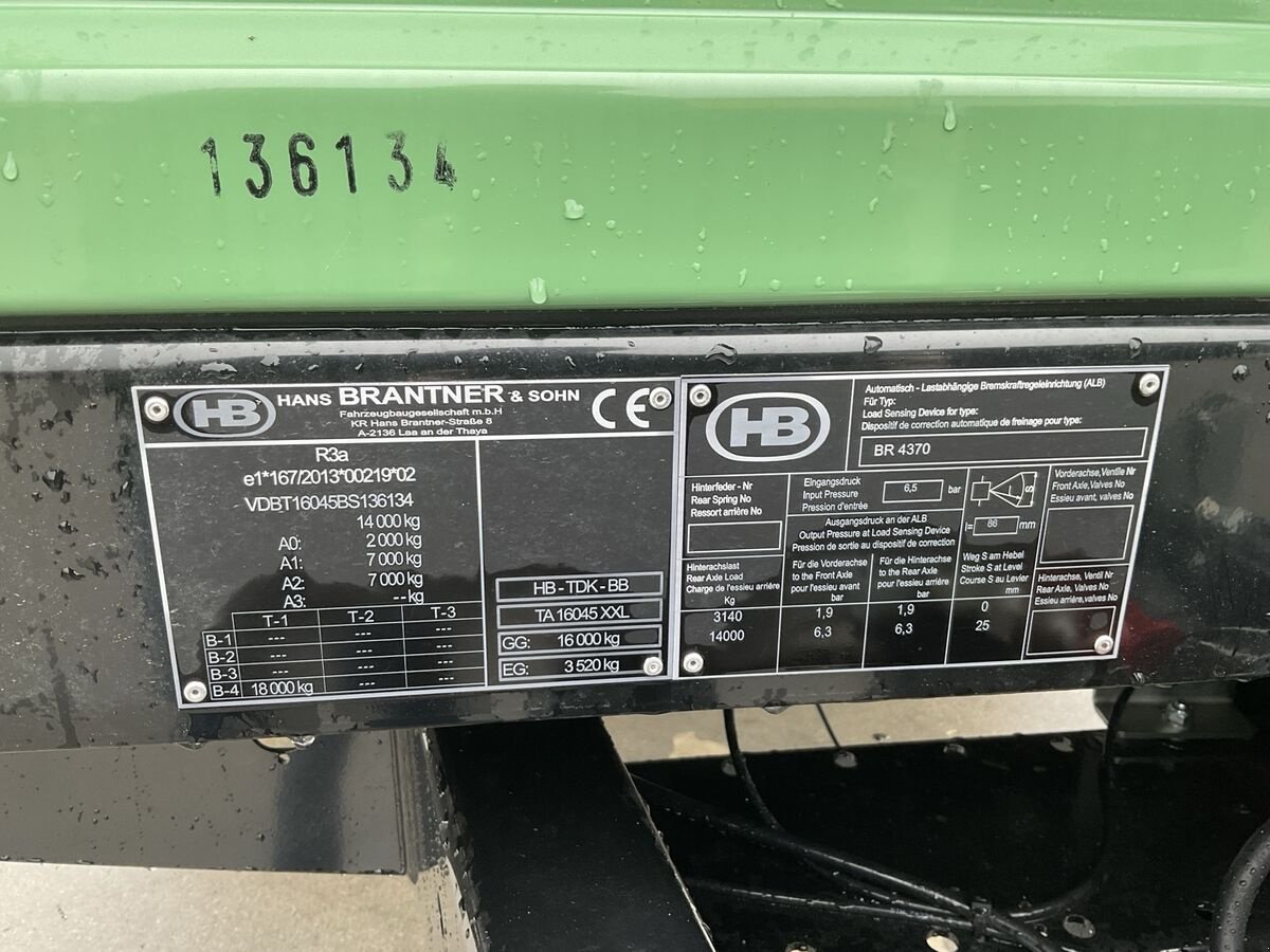 Kipper des Typs Brantner TA 16045 XXL, Neumaschine in Zwettl (Bild 13)