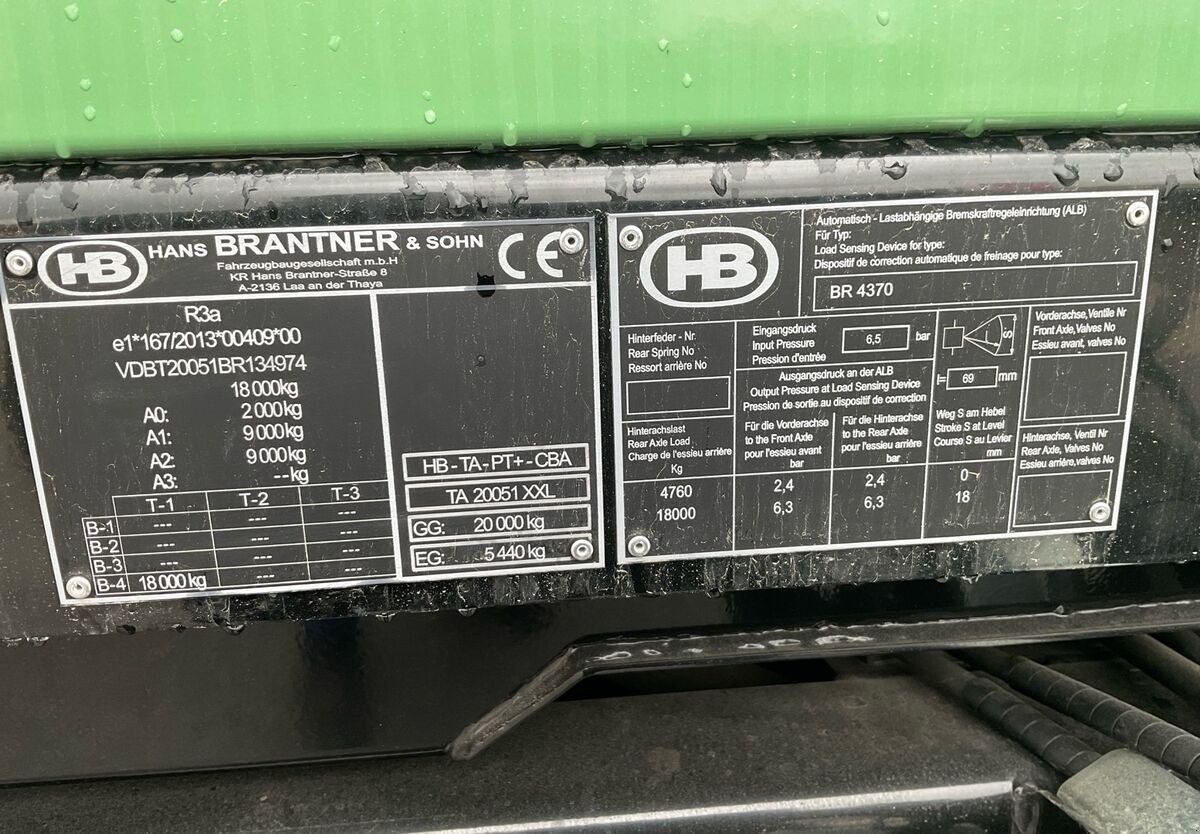 Kipper of the type Brantner TA 20051/2 XXL, Neumaschine in Zwettl (Picture 11)