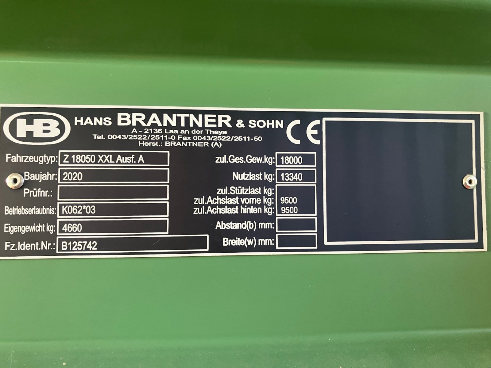 Kipper typu Brantner Z 18051 XXL, Gebrauchtmaschine v Bräunlingen (Obrázek 7)