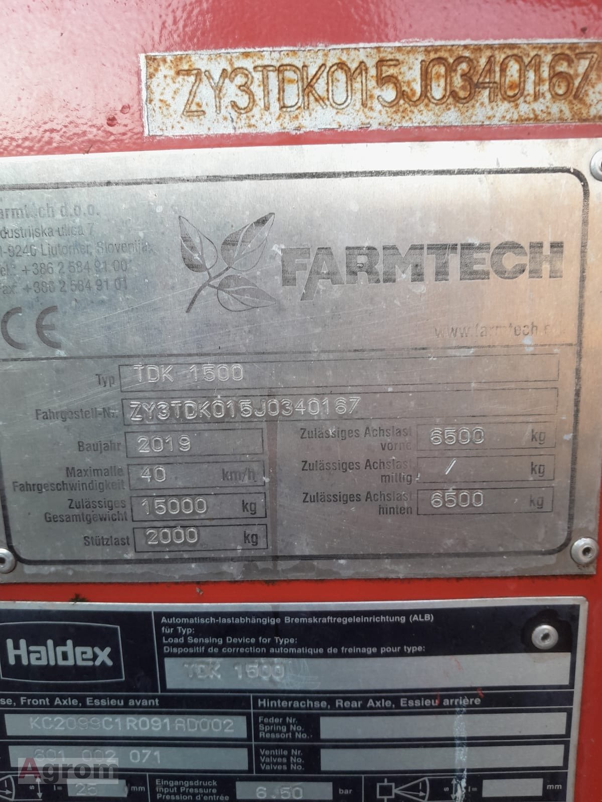 Kipper a típus Farmtech TDK 1500, Gebrauchtmaschine ekkor: Meißenheim-Kürzell (Kép 13)