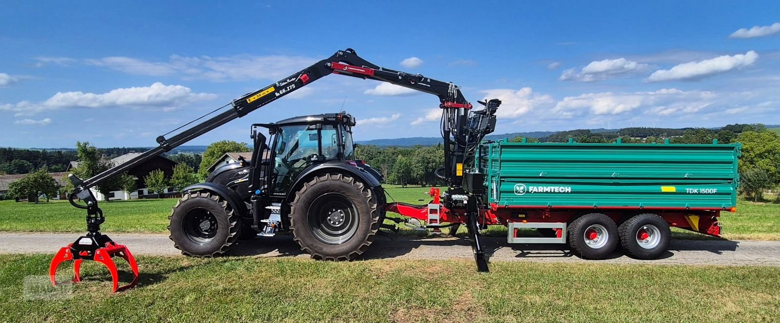 Kipper des Typs Farmtech TDK 1500F  + Kran, Gebrauchtmaschine in Burgkirchen (Bild 1)