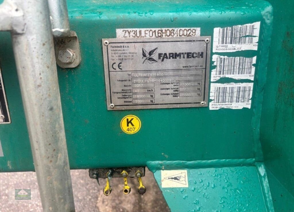 Kipper типа Farmtech Ultrafex 1600, Neumaschine в Klagenfurt (Фотография 11)