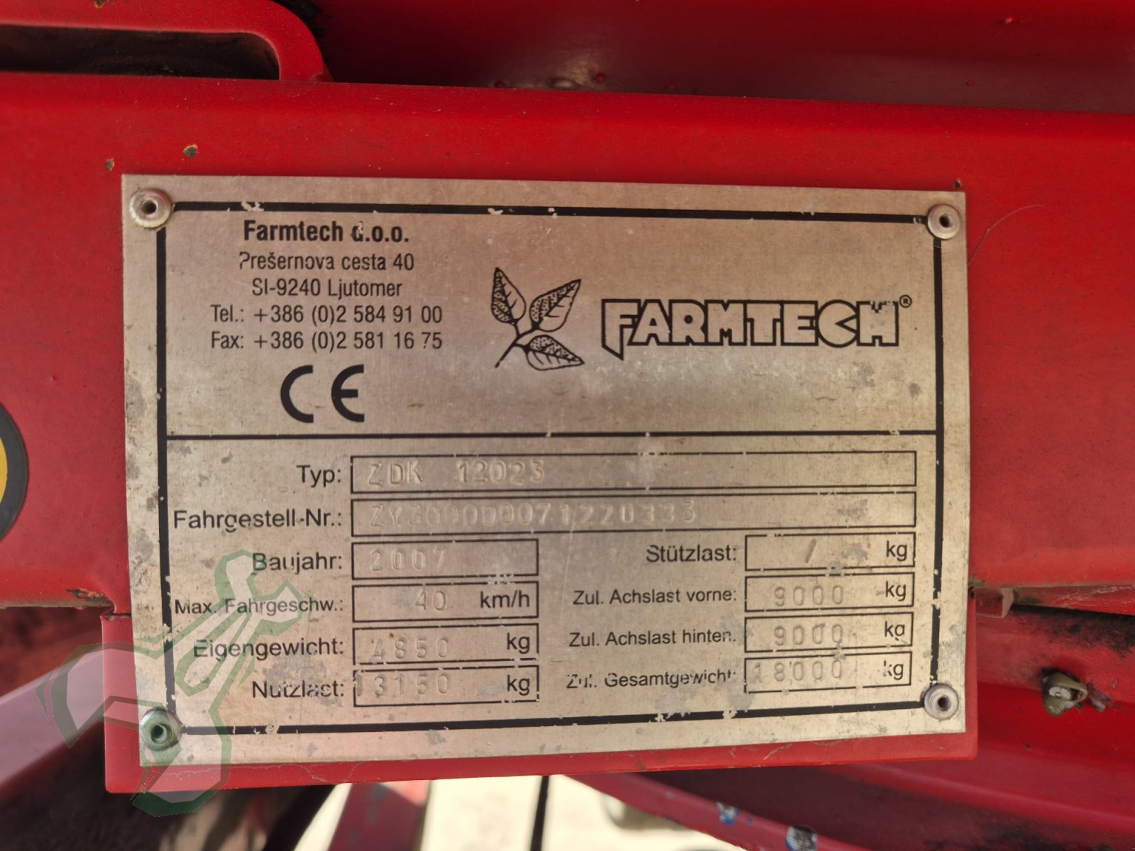 Kipper от тип Farmtech ZDK 12023, Gebrauchtmaschine в Neustadt an der Weinstraße (Снимка 4)