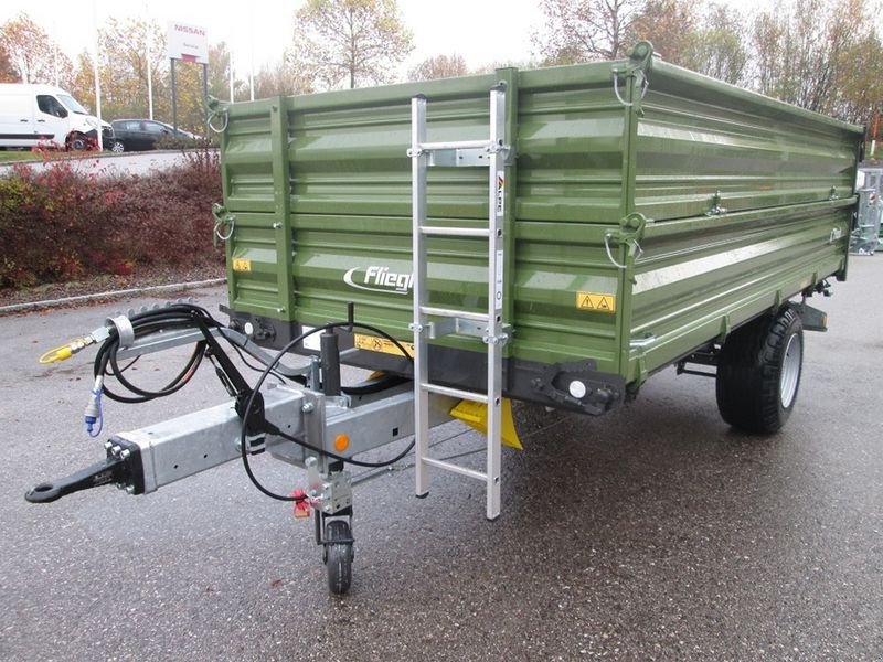 Kipper of the type Fliegl EDK 60 FOX Einachs-3-Seitenkipper, Neumaschine in St. Marienkirchen (Picture 1)