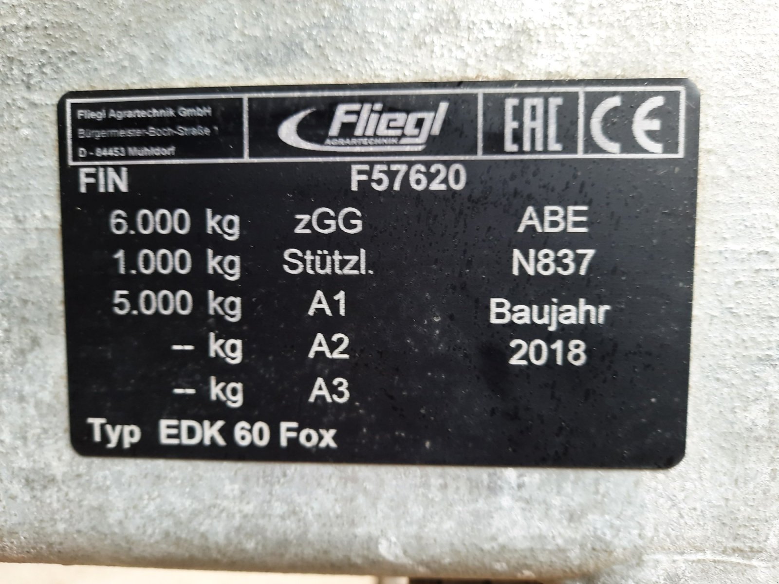 Kipper za tip Fliegl EDK 60, Gebrauchtmaschine u Wehr (Slika 3)