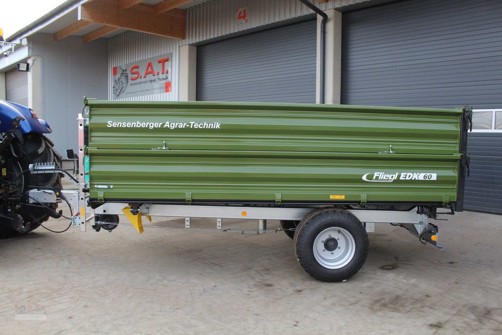 Kipper Türe ait Fliegl Einachs-Dreiseitenkipper EDK 60 FOX, Neumaschine içinde Eberschwang (resim 8)