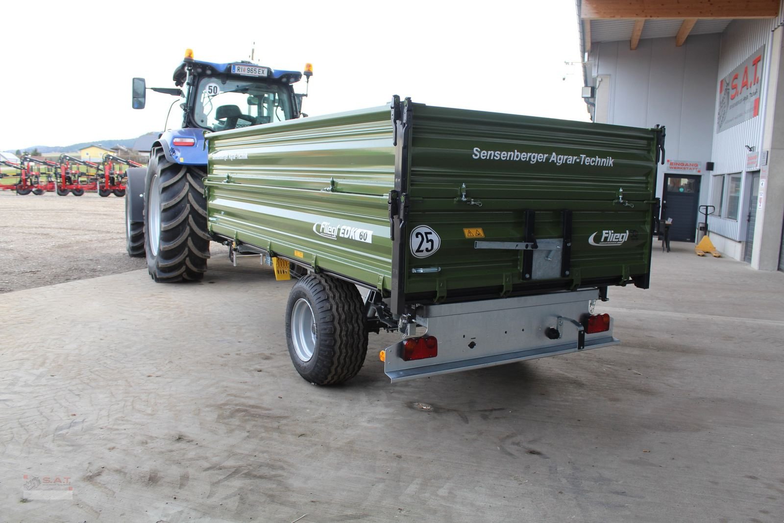 Kipper Türe ait Fliegl Einachs-Dreiseitenkipper EDK 60 FOX, Neumaschine içinde Eberschwang (resim 7)