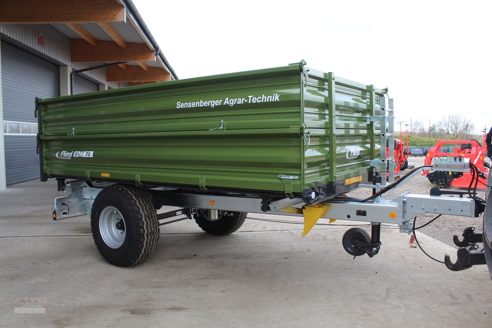 Kipper Türe ait Fliegl Einachs-Dreiseitenkipper EDK 70 Fox, Neumaschine içinde Eberschwang (resim 9)